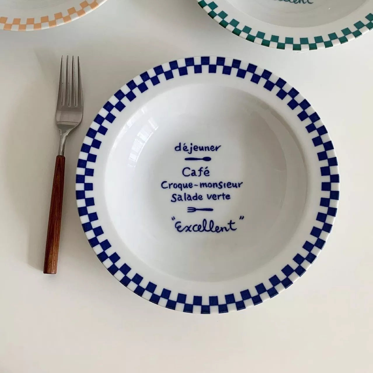 Checkerboard Plate & Mug set