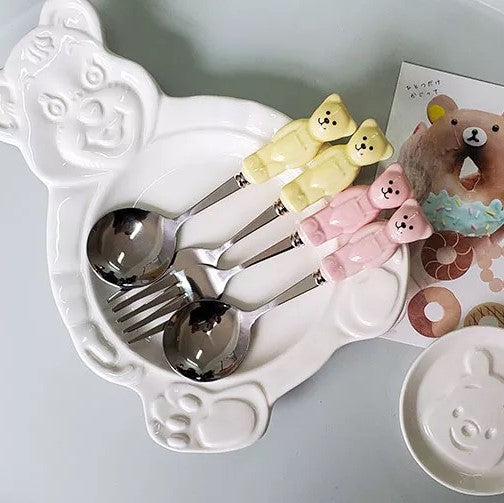 Bear Spoon & Fork Set