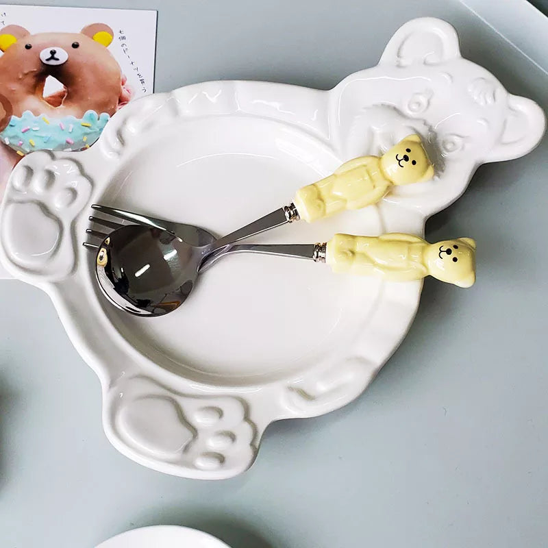 Bear Spoon & Fork Set