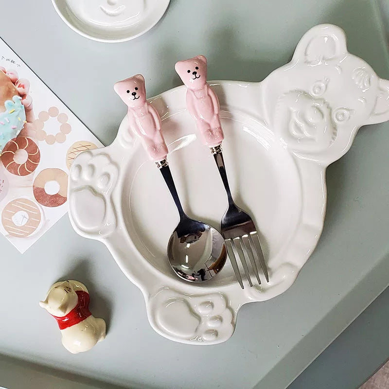 Bear Spoon & Fork Set